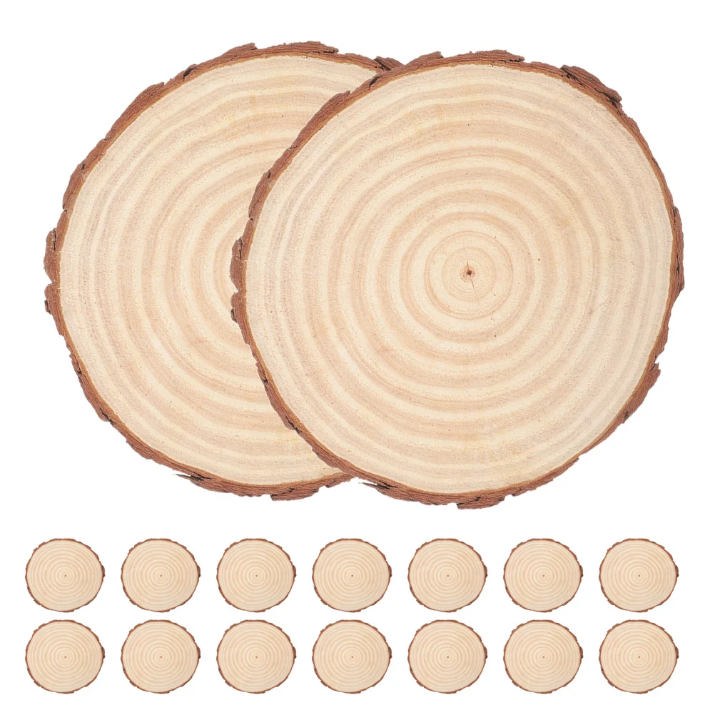 

20Pcs DIY Unfinished Natural Wood Slices Round Discs Craft Supplies for Painting Engraving Decor Accessories Wood Chips