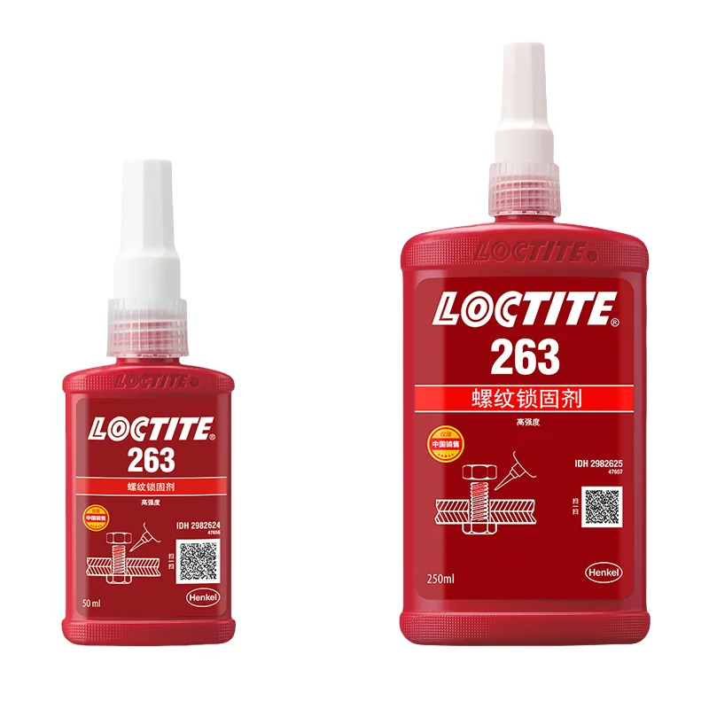100% الأصلي لوكتايت 263 المسمار الغراء الأحمر عالية القوة Threadlocker اللاهوائية الغراء المسمار المثبت