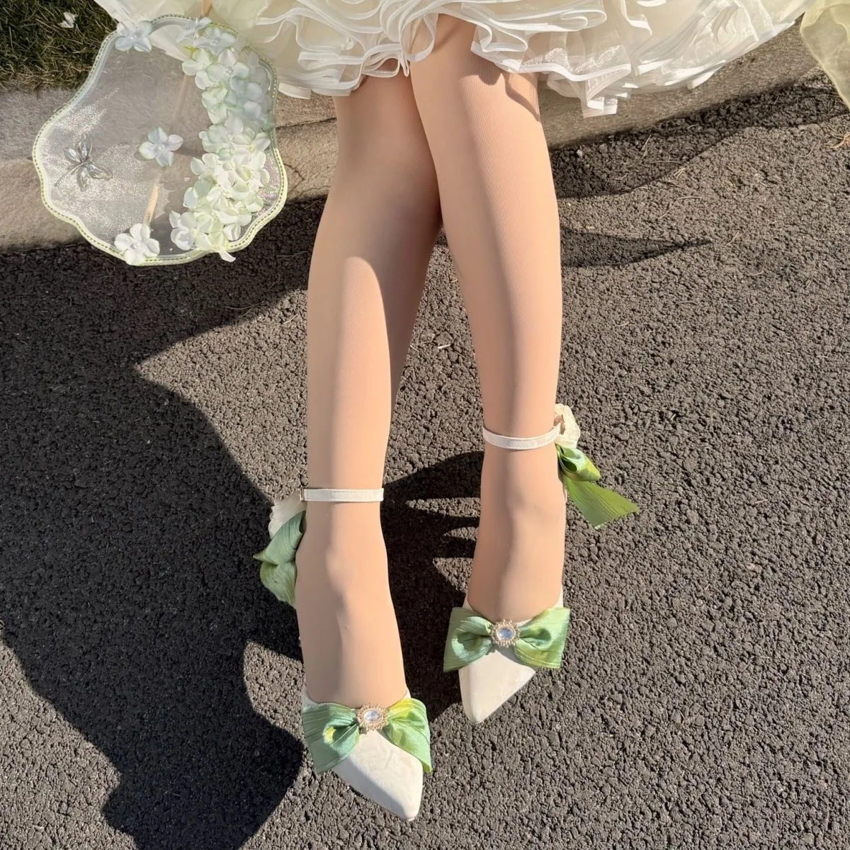 

high heels for woman green purple wedding heels bow bridal heels designer shoes Lolita cosplay heels y2k heels rose