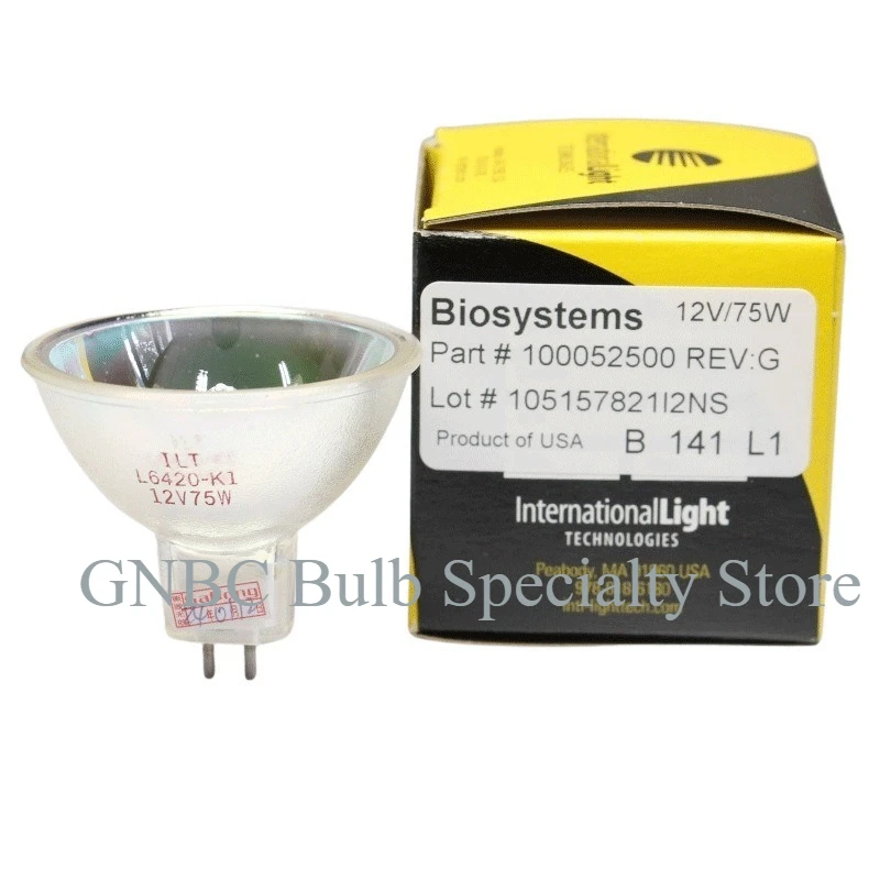 ABI QuantStudio 6 PCR Lamp L6420-K1, 12V 75W QS6 QS7 7300 7500 PCR Replacement Bulb, PN 100052500 for PCR Detection System