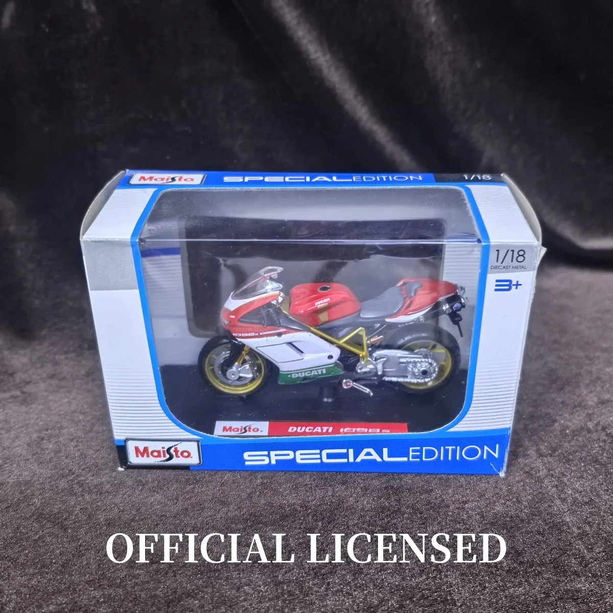 Limitado escala 1:18 ducati 1098s mini modelo de motocicleta, réplica de carro em miniatura brinquedo de presente de natal para crianças