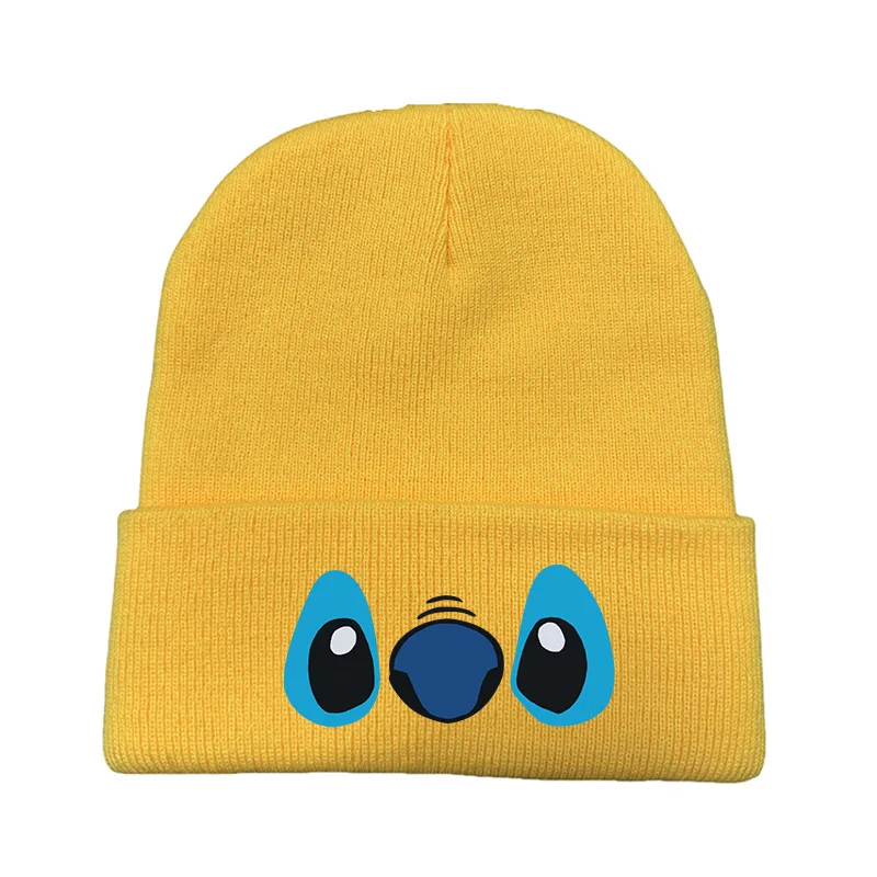 Disney stitch periférico anime malha chapéu de lã outono e inverno quente chapéu elegante personalizado pulôver chapéu presentes