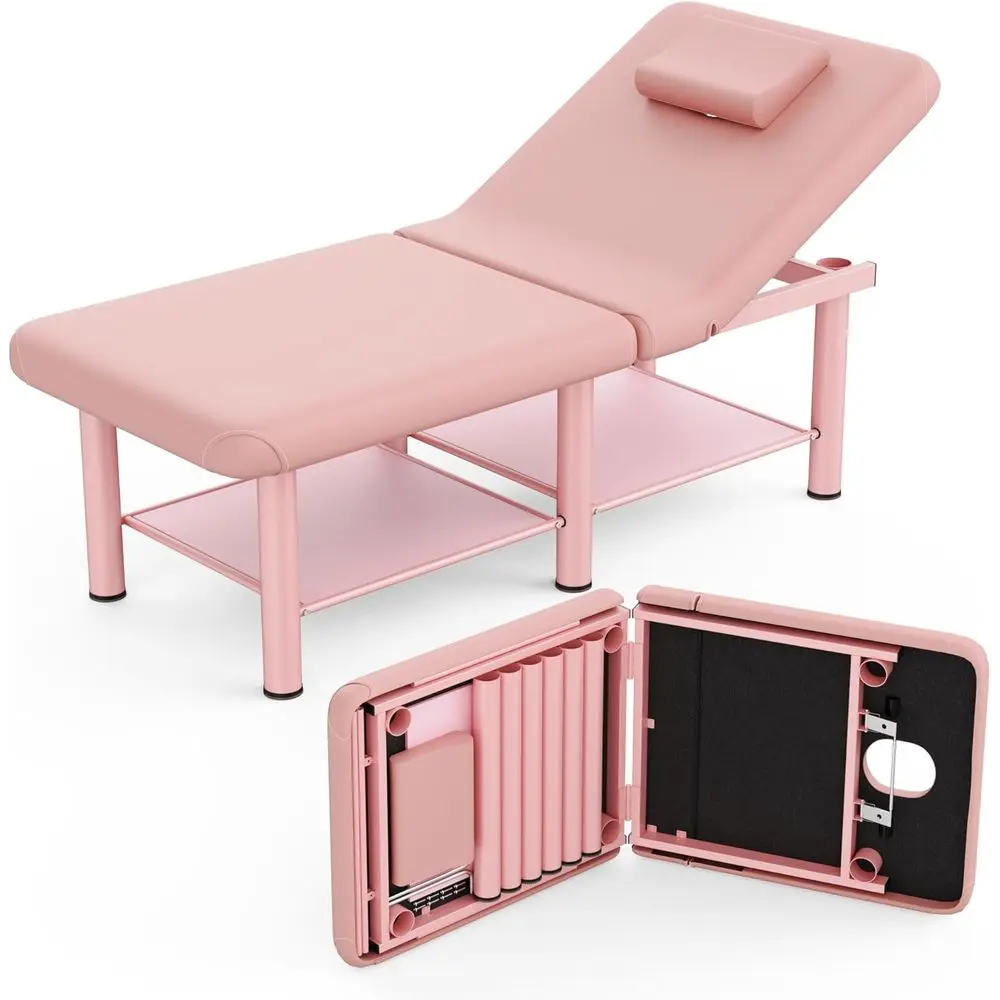 

Massage Table with Backrest and Storage, 30.5 Wide × 75 Long, Ideal for Physical Therapy and Spa Treatments