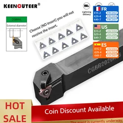 CGBR/L CGBR1616H32 CGBR2020K43 CGBR2525M32 Grooving Turning Tool TGF32R/GBA43R Carbide Insert CNC External Tool Holder Lathe Bar