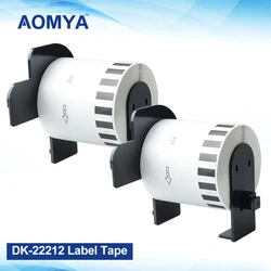 AOMYA 2 Rolls DK-22212 Label 62mm*15.24m Continuous Label tape Compatible for Brother Transferable rubber/paper