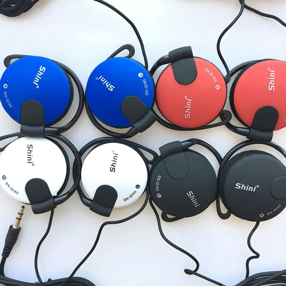 Multiple Color Wired Earpiece Stereo Sport Headphone Headset Ear Hook Earphone