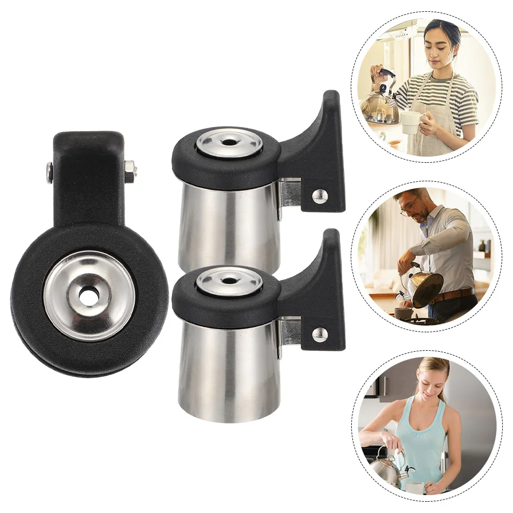 

3pcs Whistling Kettle Flutes Replacement Nozzles Water Boiling Alarm Spouts Stainless Steel Kettle Pipe Spouts Portable