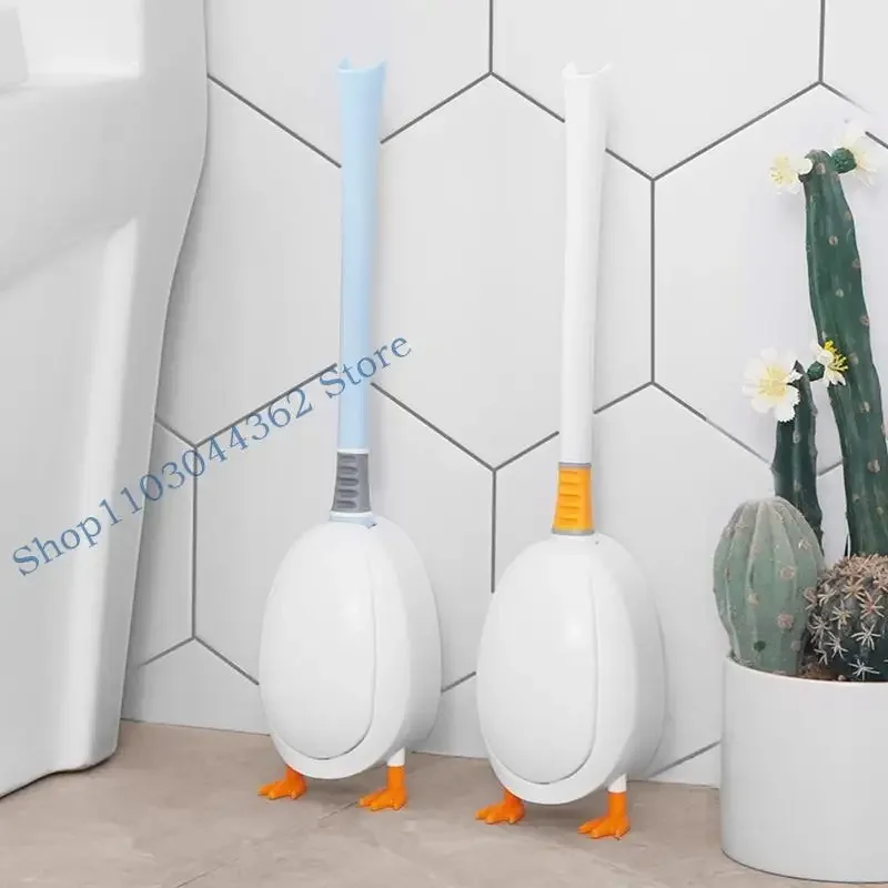 

Duck Toilet Brush Long Handle Silicone Toilet Brush with Leak-proof Base