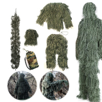 5Pcs/Set Camouflage Ghillie Suit with Jacket Pants Hood Carry Bag Paintball Ghillie Suit Camo Ghillie Suit for Men Woman