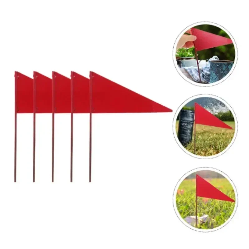 Outdoor Sport Athletics Shot Put Competition Flag Yard Marking Flag Dog Training Pennant Banner Sprinkler Lawn Marker Triangular