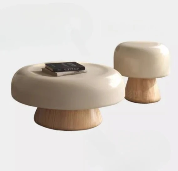 

N French Cream High-End Solid Wood Combined Tea Table Retractable TV Cabinet Living Room Art Small Apartment