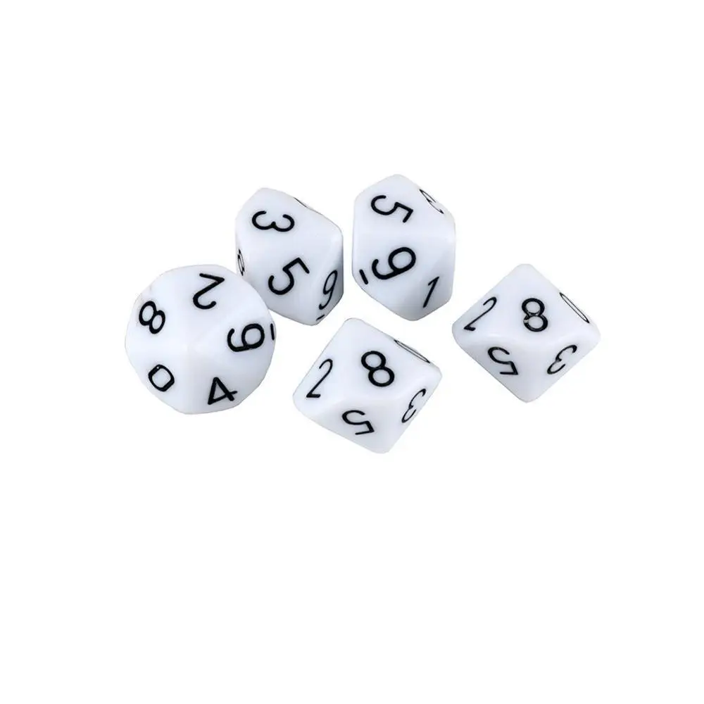 10 Pcs/lot  White Digital Dice 0-9 Puzzle Game 10 Sided Dice Funny Game Accessory 16mm