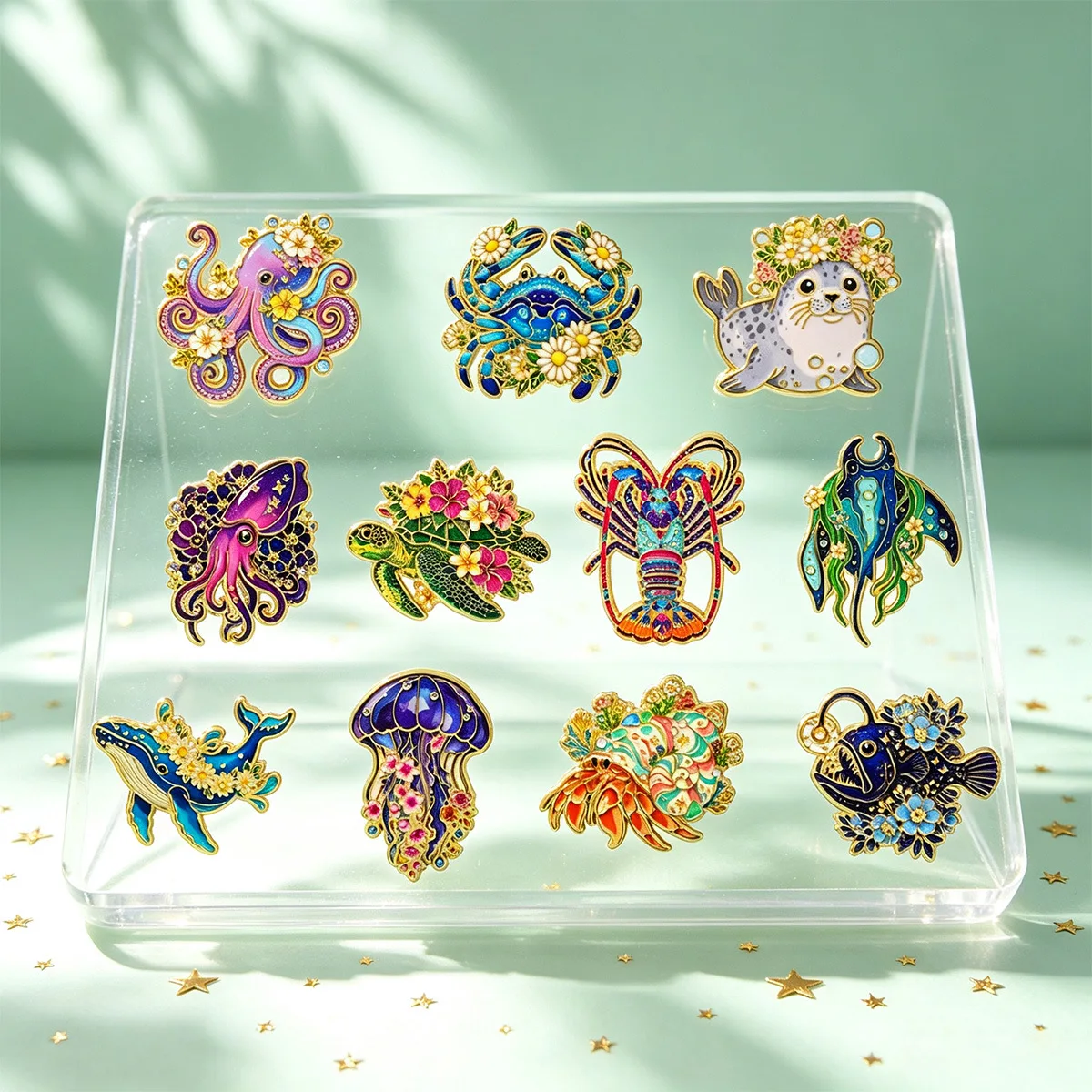 Marine animal brooch accessories, clothing backpack accessories brooch alloy badges, cross-border hot selling wholesale - view 4