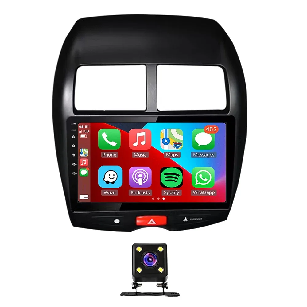 9인치 안드로이드 13.0 2+32G 차량용 GPS 네비게이션 멀티미디어 플레이어 라디오 테이프 레코더 헤드 유닛 카플레이 미쓰비시 ASX 2010-2018용