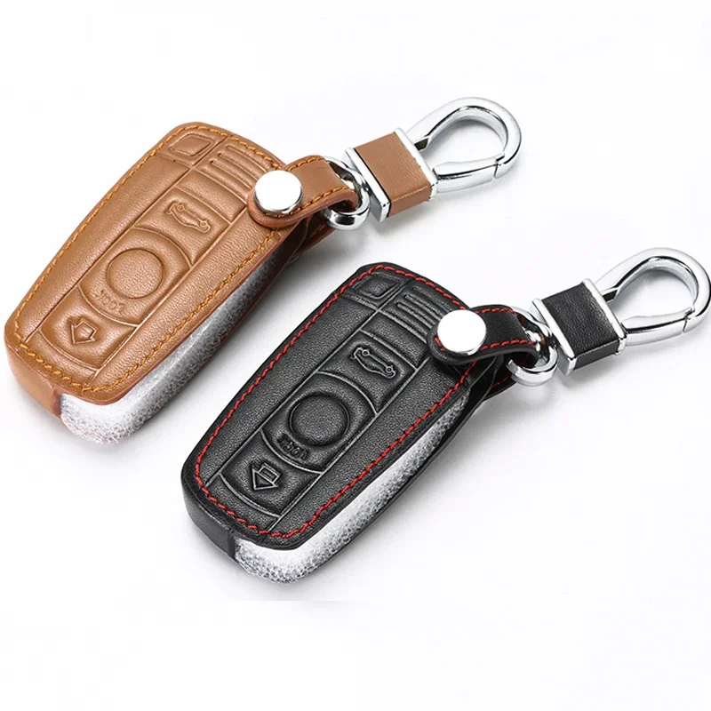 Genuine Leather Key Case Cover For Bmw F30 F10 F20 X3 X1 X5 X6 e30 e36 e90 e60 e84 e39 e46 e90 Car Case Key For Bmw Key Case