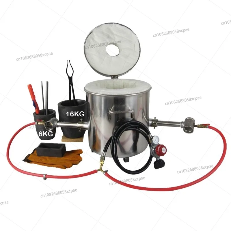 16 كجم فرن معدني 1450 درجة النحاس الذهب والفضة والمجوهرات الألومنيوم فرن صهر الذهب لصنع الأدوات