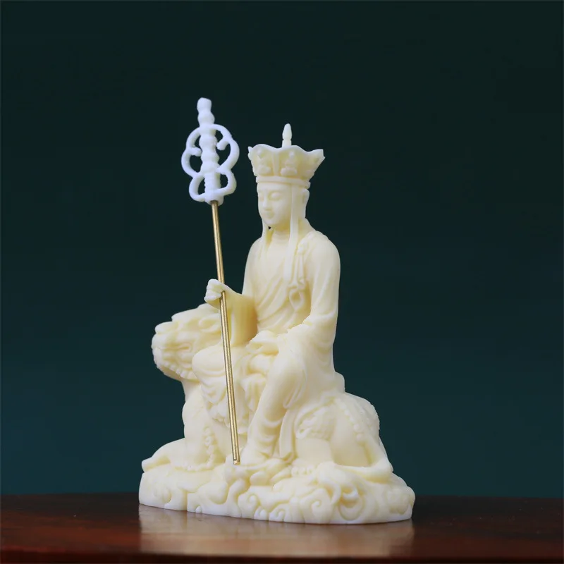 Ivory Nut Dizang King Ornaments Domestic Buddhist Hall Decorative Buddha Statue Dizang Bodhisattva Sitting and Listening Crafts