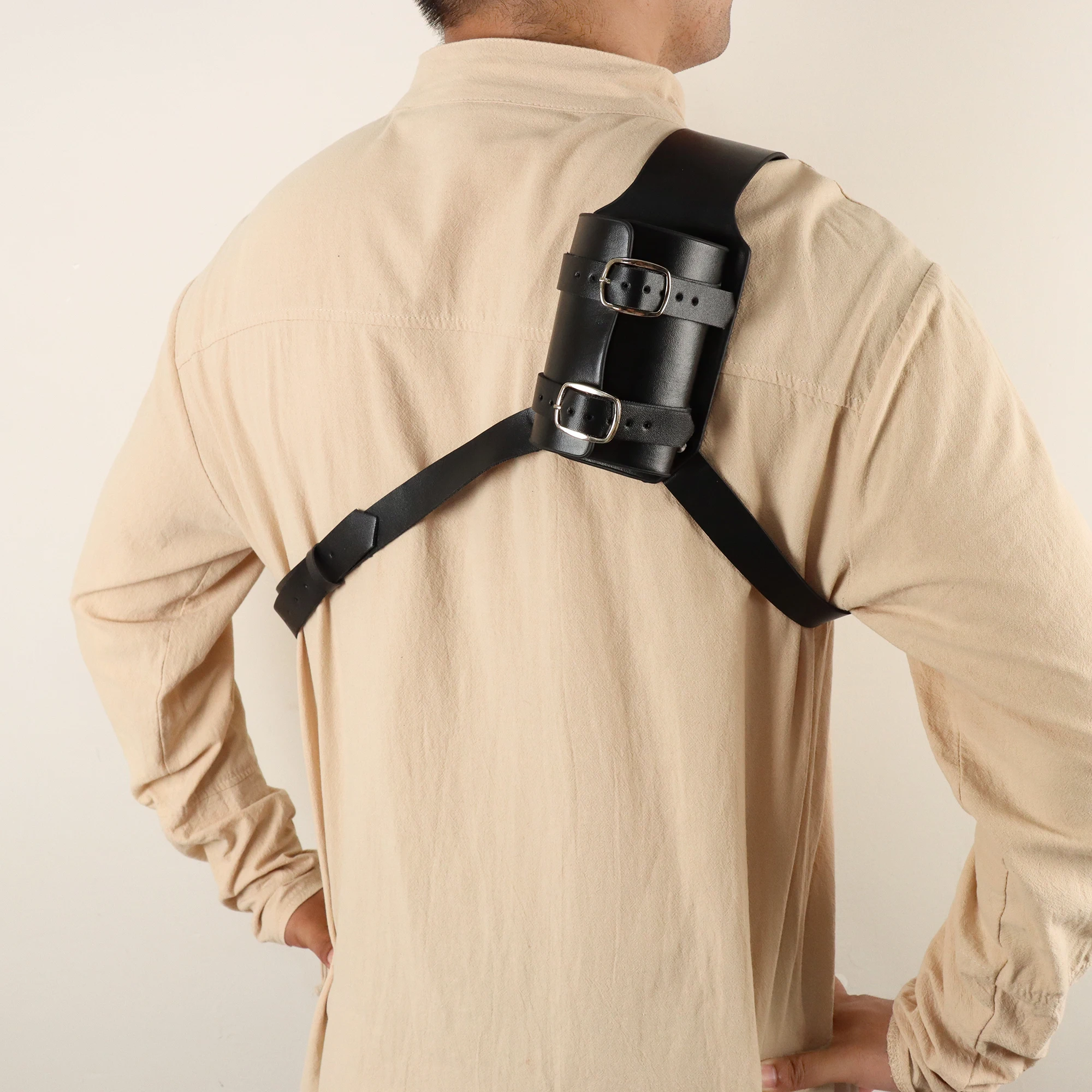 فاسق فايكنغ القرون الوسطى فارس السيف غمد بو الجلود هالوين زي ملحق للعب دور المرحلة LARP