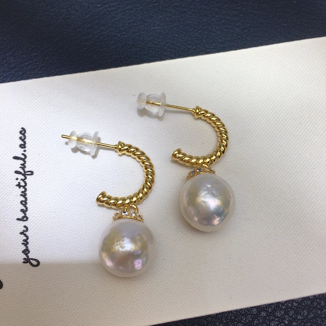 ZHBORUINI Freshwater Pearl Baroque Earrings Candy Colored Affordable Luxury Direct Sale For Women Gifts 2025 New Collection