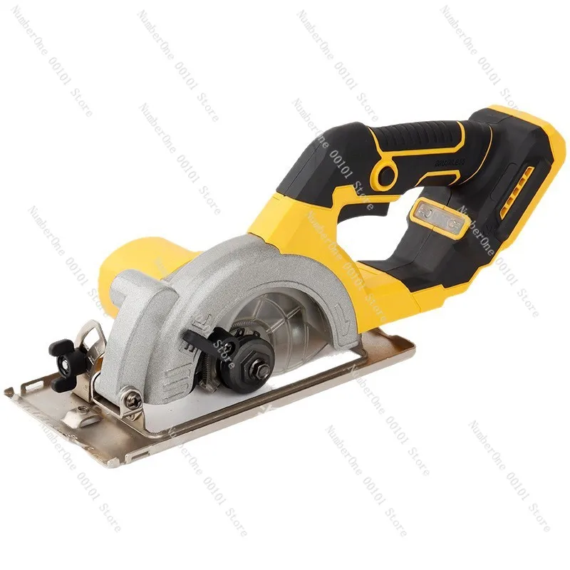 Brushless Electric Circular Saw Handheld, Cordless Power Tool for Cutting Wood Marble Plastic, with Lithium Battery Safety Lock