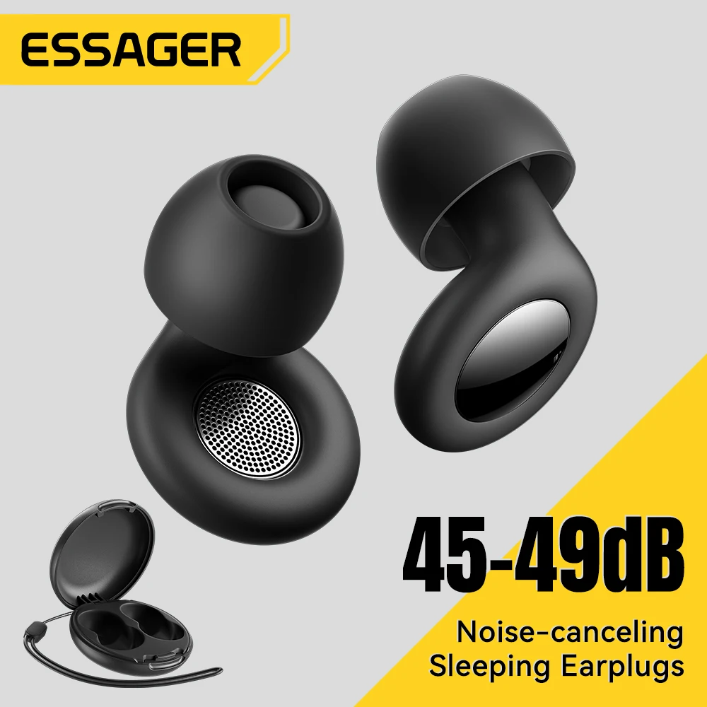 

ESSAGER Noise Cancelling Ear Plugs for Sleeping Soft Silicone Sleep Earplugs Noise Reduction Earbuds for Sleep Work Study Travel