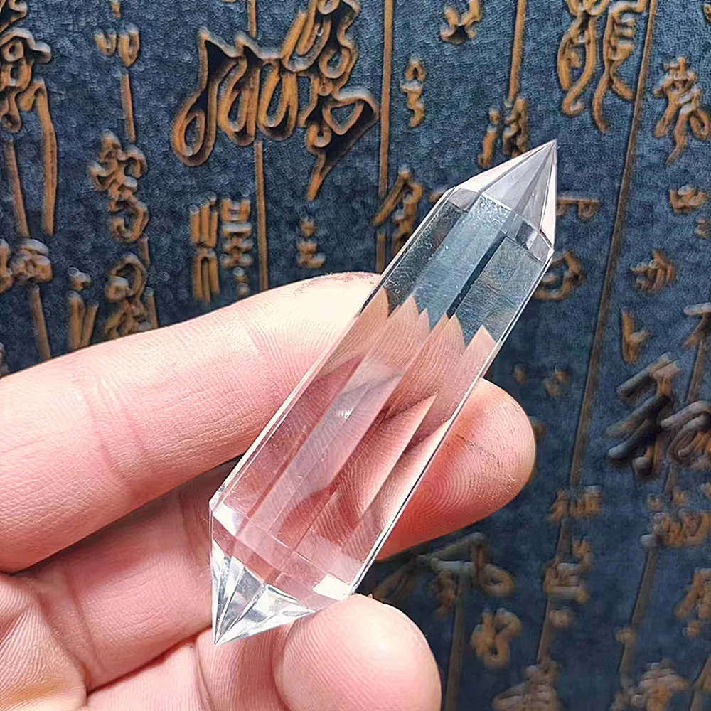 Natural Energy Clear Quartz Crystal 12 face stick Point Reiki Home Degaussing decoration Fashion gift Chakra and Healing 70mm