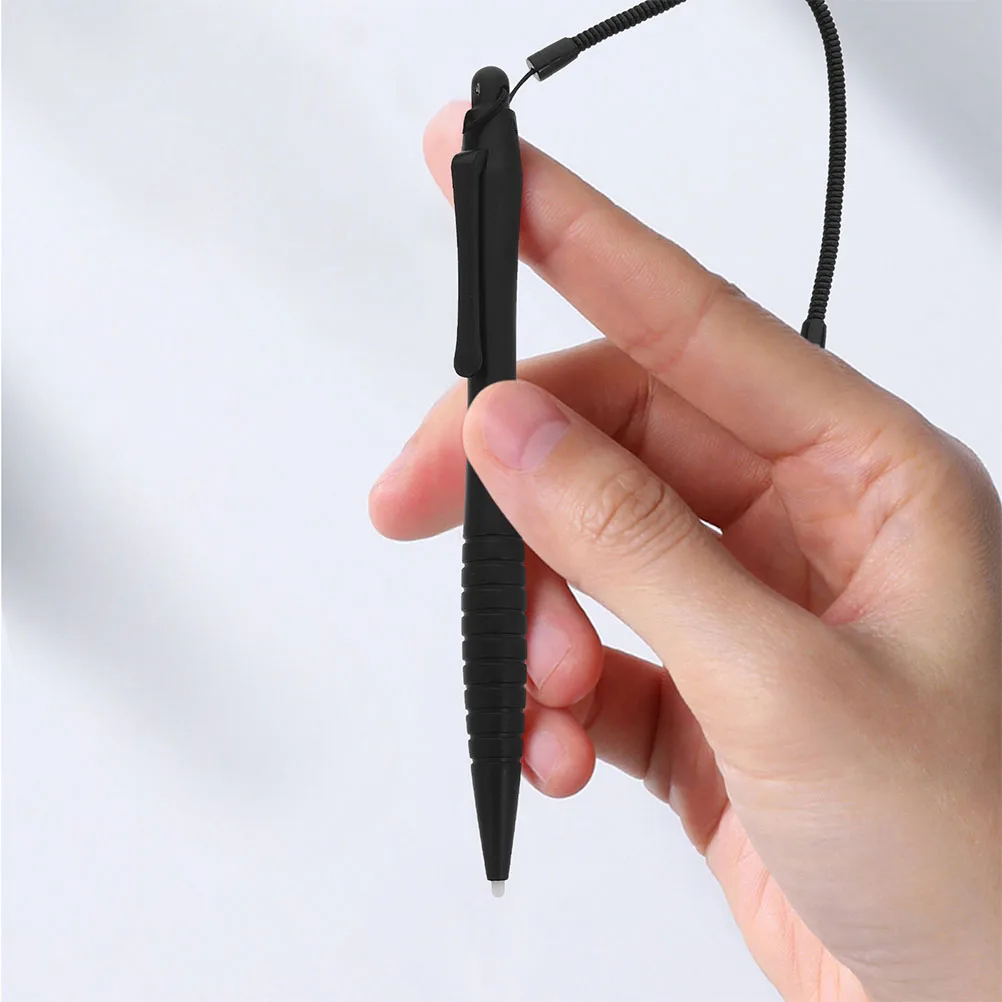 6 Pcs Resistive Screen Stylus Precision Touch Elastic Lanyard Pen Clip Drawing Tool Abs Cap Antilose Strap Stylus For Tablets