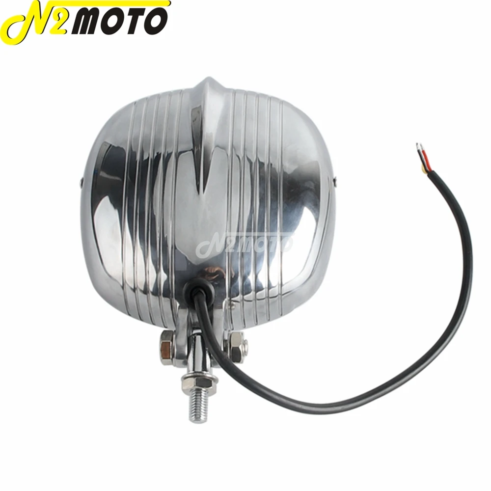 E9 Motorcycle LED Headlight Polish Headlamp Light For Harley XS650 Chopper Cafe Racer Sportster Dyna 10-30V Low High Beam Lamp
