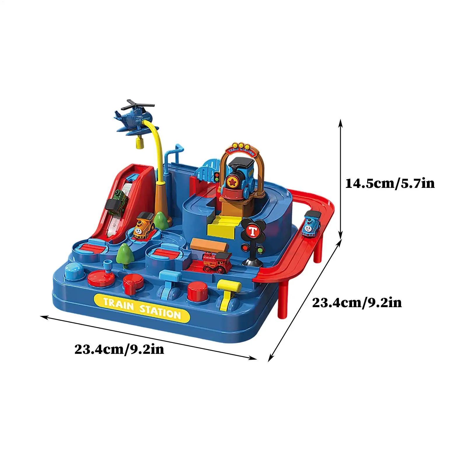 Pista de coche para niños, tren deslizante, rampa de vehículo, tema de aventura navideña, pista de carreras para niños, niñas, cumpleaños, hogar, escuela