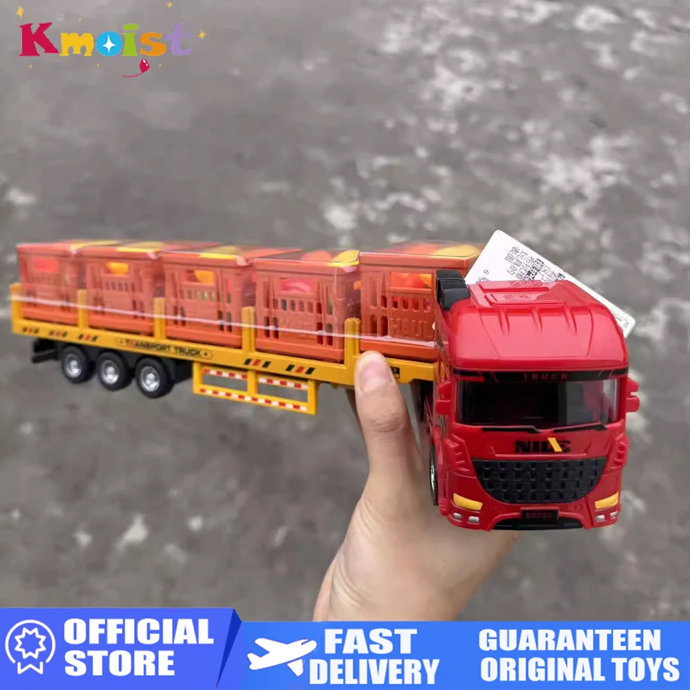 

Large Truck Model Set Simulation Die-Cast Freight Roadblock Fruit and Vegetable Transport Inertia Car Toy Home Decor Toys Gifts
