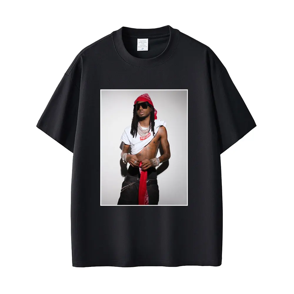 مغني الراب Playboi Carti مستوحاة تي شيرت الرجال النساء الهيب هوب موضة المتضخم تي شيرت الذكور عادية القطن خمر تي شيرت الشارع الشهير #2