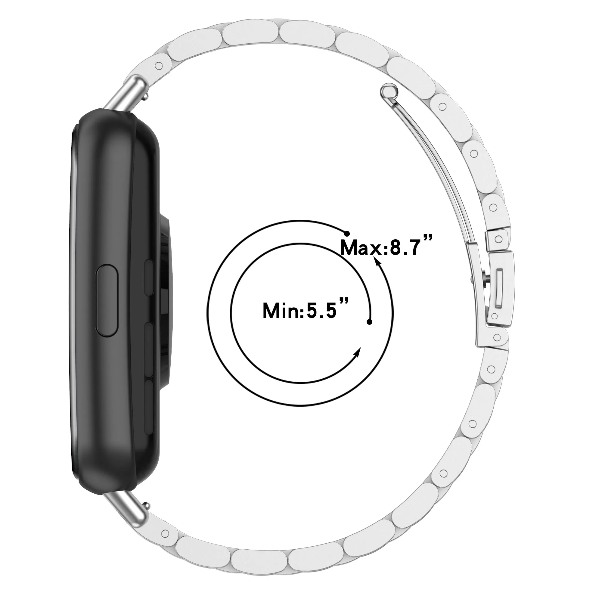 Correa de reloj de acero inoxidable para Huawei Fit 2, pulsera de repuesto para reloj inteligente huawei fit 2