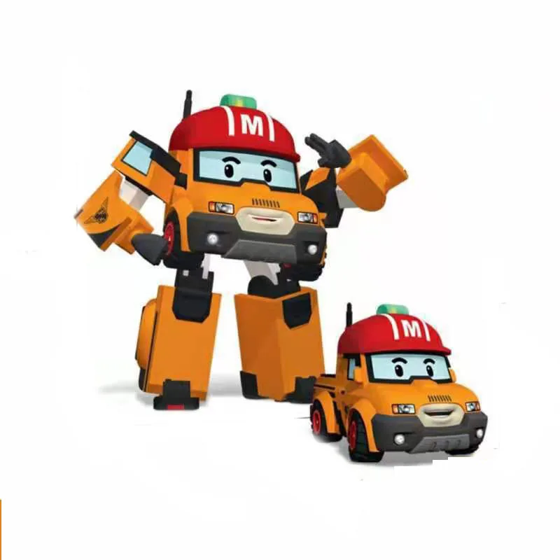 New  animation characters Poli deformation robot toy car model children\'s toys Christmas gift