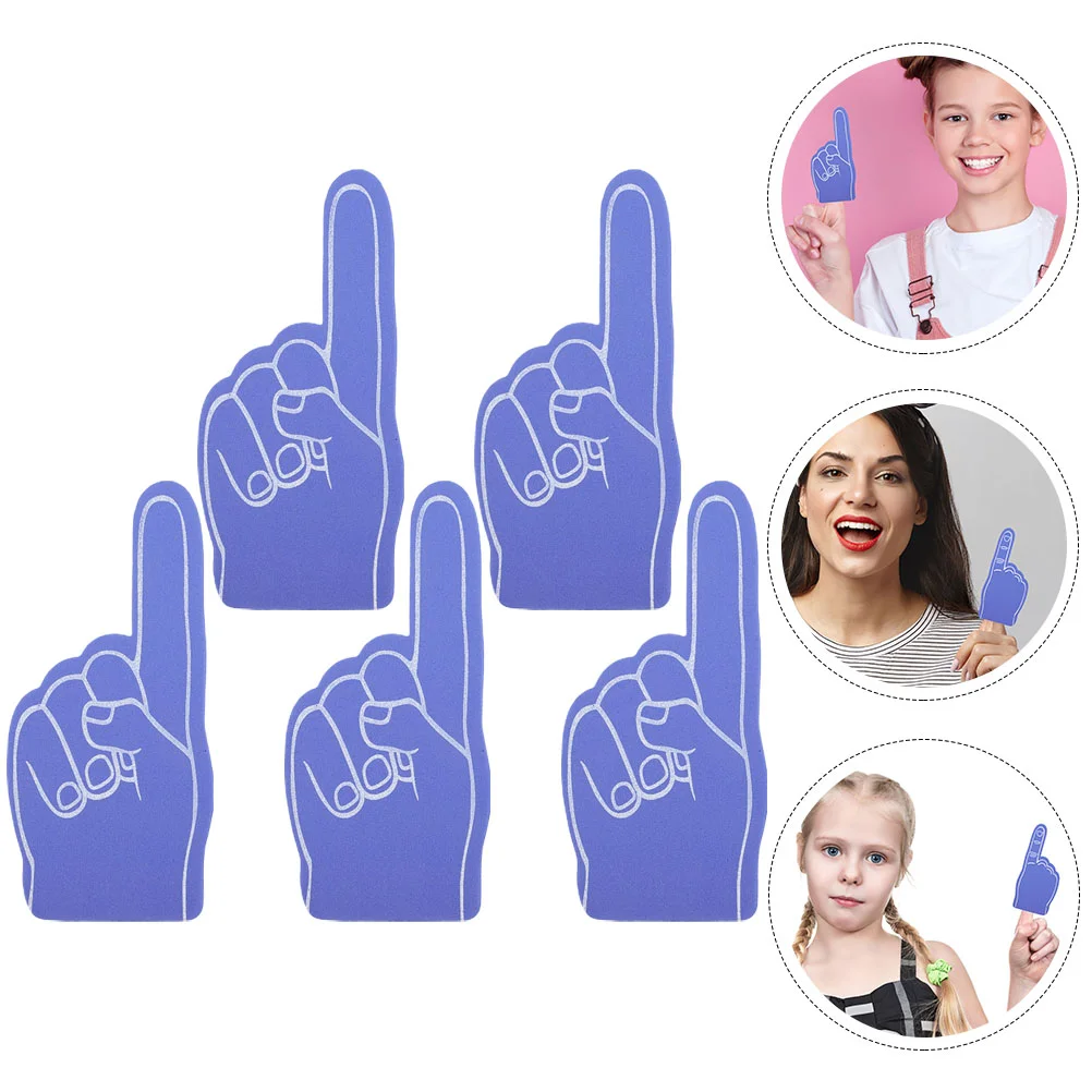 5 Pcs Cheering Clapper Foam Fingers Cheerleading Football Game Noise Makers Toy Fan