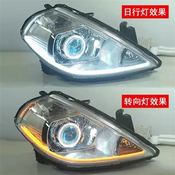 Car Led Front lamp modified angel eye Headlight Assembly for 05-15 Nissan Tiida Turn Signal DRL Daytime Running Light