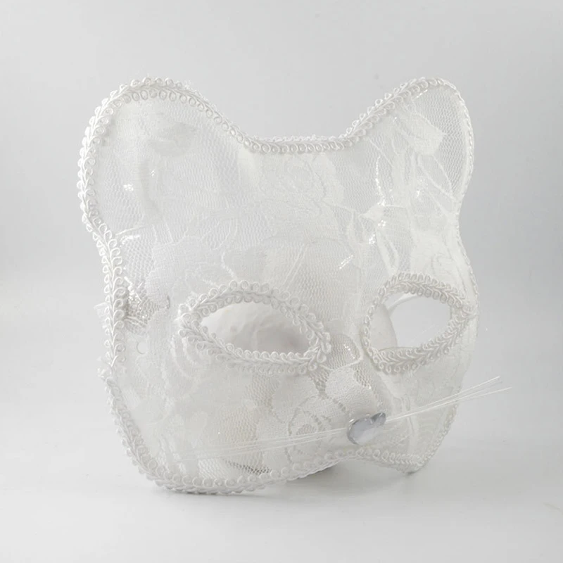 Masque de Renard en Dentelle pour Cosplay d'Halloween, Yeux Sexy, Demi-Visage, Animal, Chat, Jouets Sexuels pour Couple, Femme, 7.0