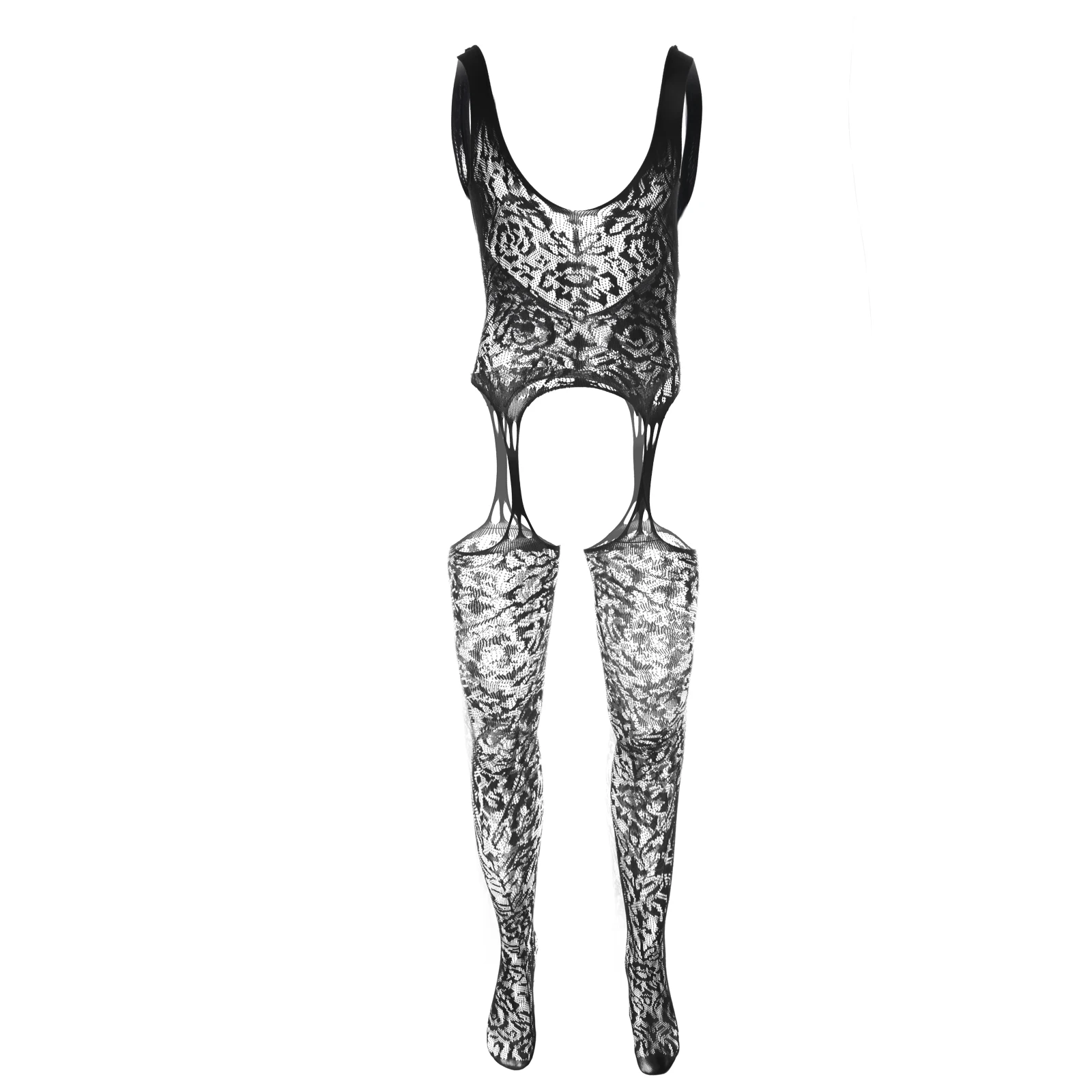 

Men's Bodysuit Gentlemen Bodystockings Fishnet Hollow Lace Mesh Crossdress Underwear Man Sissy Club Party Sexy Jumpsuits