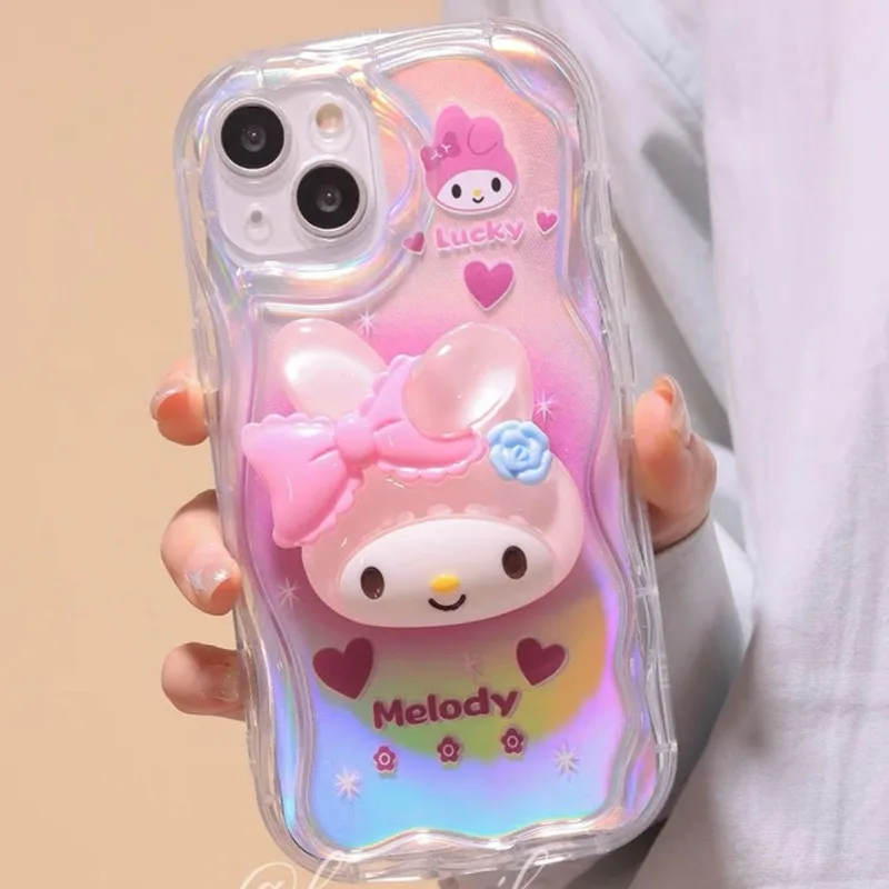 Kawaii Sanrio My melody Cinnamoroll Phone Case for Iphone 11 12 13 14 15 Pro Max X Xs Xr 7 8 Plus Shockproof Soft Case Gift