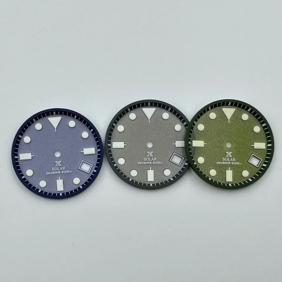 29.8mm Transparent Light Color Dial Suitable For VS42A Quartz Movement Green Lume Diver's 200m nh35 case Mod Parts Accessories