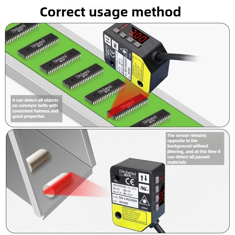 SX-LRZ2000 sensor fotolistrik digital lampu strip deteksi area titik sensor deteksi sabuk konveyor