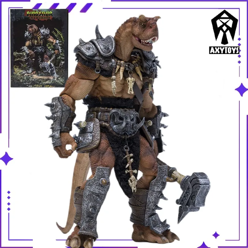 AXYTOYS Originele Dinosaurus Battlefield Vleesetende Bull Dragon Oranje Veteraan Gezamenlijke Eindproduct Beweegbare Orc Beeldje Model