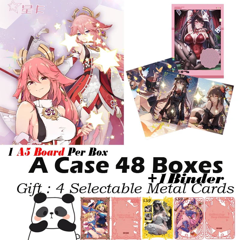 Star Card Goddess A5 Size Xian Yan Yue Se Collection Board Hobby Game Card Waifu Doujin Booster Box Spicy Art Card Toy Gifts