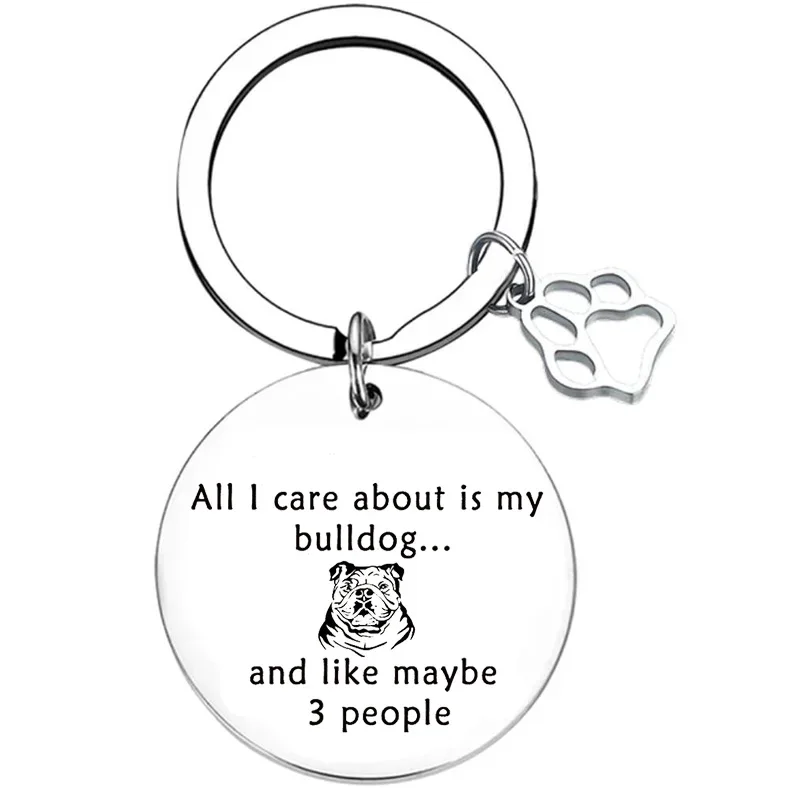 Cute French Bulldog Gifts Keychain French Bulldog lovers Key Chain Pendant Jewelry Pet animal dog gift