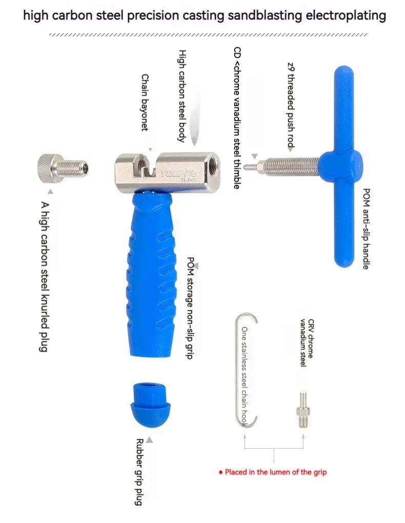 Fahrrad Kette Cutter Removal Tool High Carbon Stahl Radfahren Link Breaker Splitter Mountain Road Bike Reparatur Werkzeuge – Detail 3