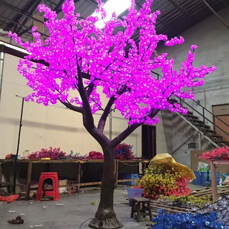 

Outdoor LED Artificial Cherry Blossom Tree Light Christmas tree lamp 1728pcs LED Bulbs 2.5m Height 110/220VAC Home Garden décor