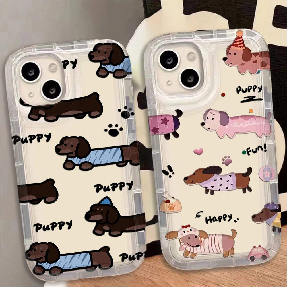 Leopard Print Dachshund Dog Phone Case for Samsung Galaxy A56 A36 A26 A55 A35 A05S A15 A54 A34 A24 A73 A53 4G 5G Back Cover