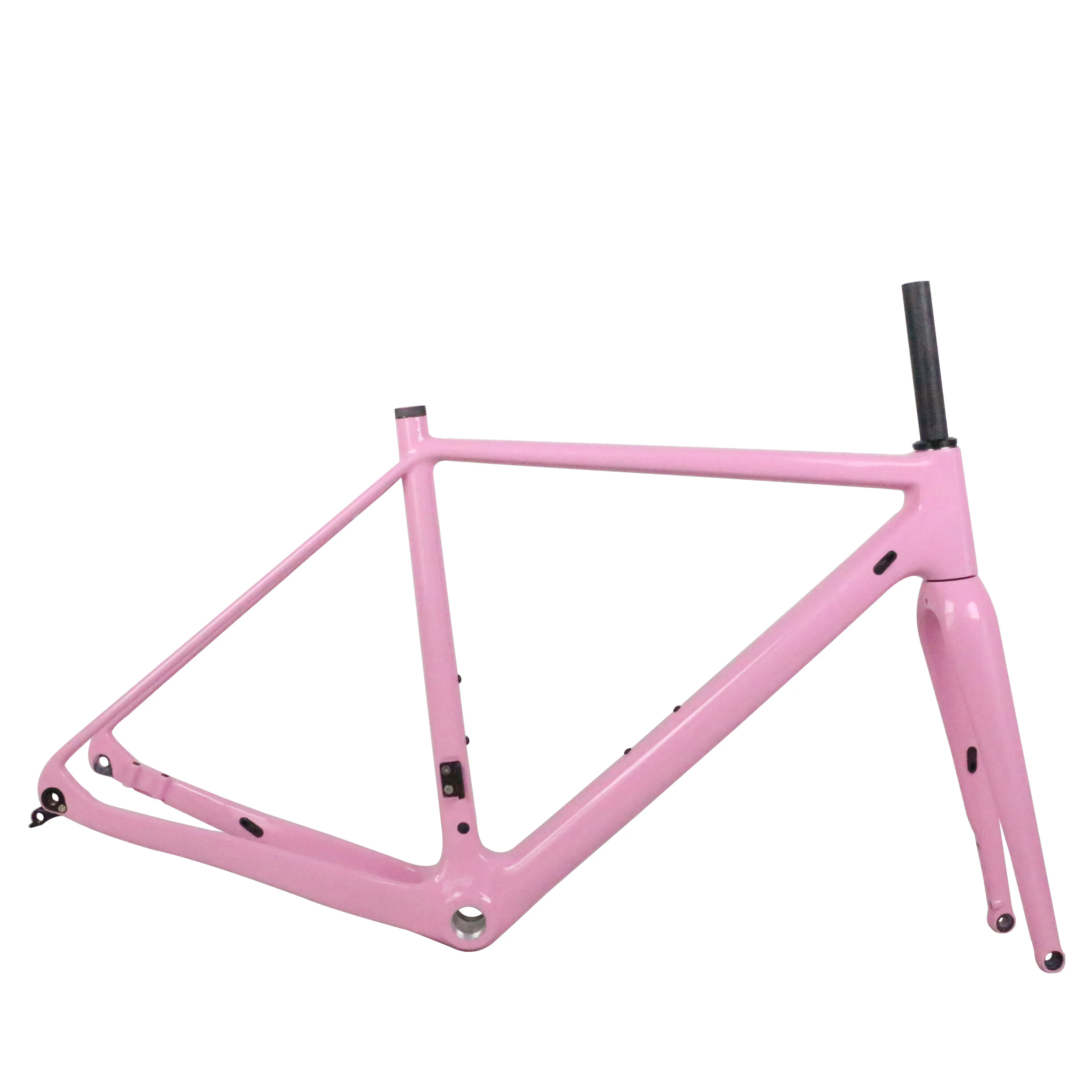 

Pink Paint Flat Mount BSA Disc Brake Carbon Fiber Gravel Frame GR029 Fork 100X12 Or 100X15mm