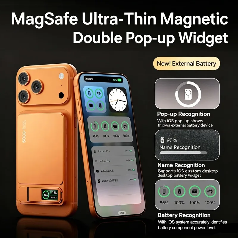 5000mAh 10000mAh Slim Original Power Bank For MagSafe Magnetic Wireless Fast Charging Portable Battery For iPhone Samsung