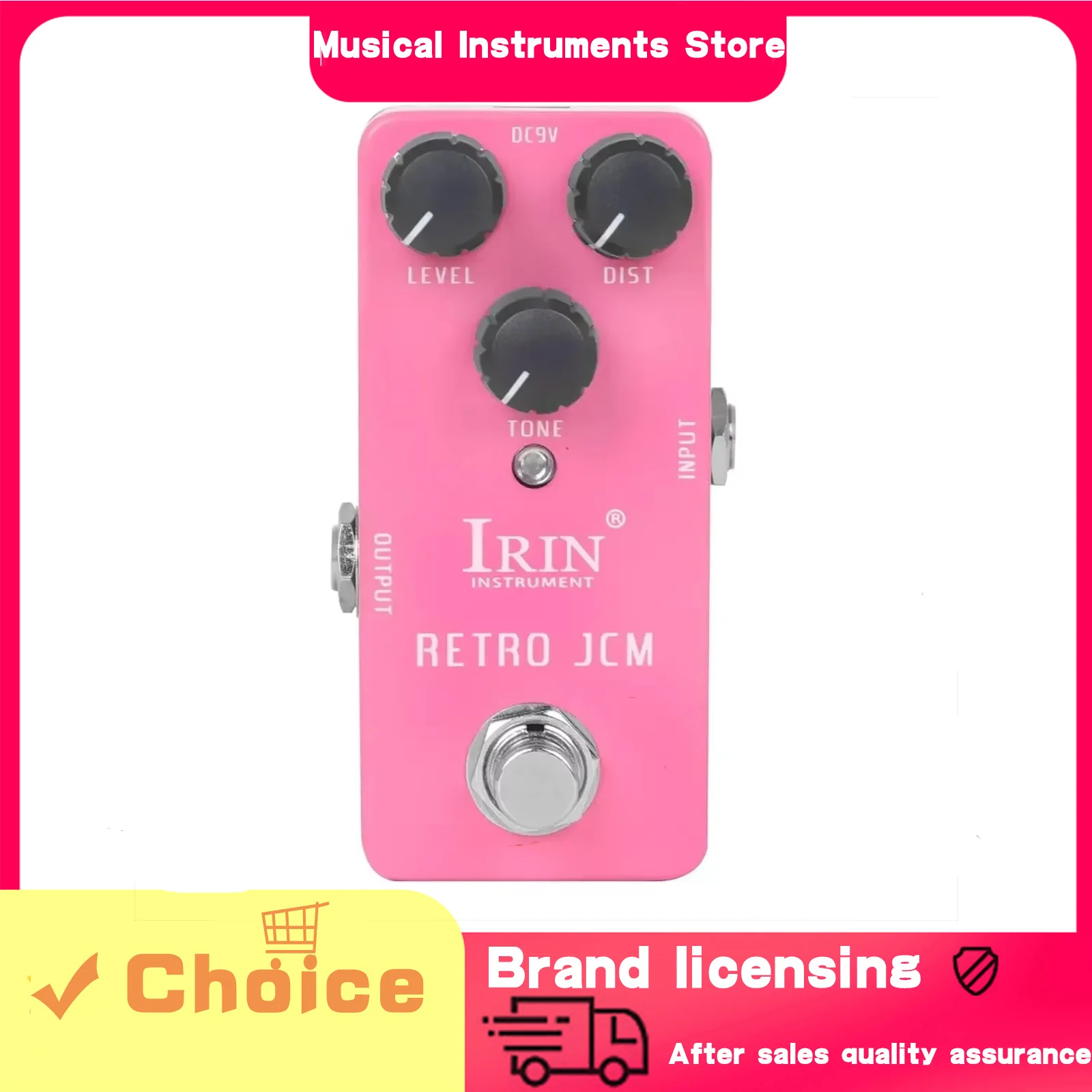 

Педаль эффектов для гитары IRIN RS-13: Ретро-эффект аналогового дисторшна JCM, классический звук JCM, True Bypass, запчасти для электрогитары