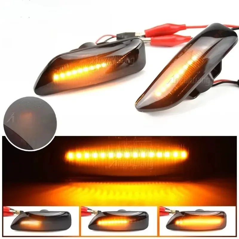 

Hot Sale 2Pcs LED Front Side Marker Turn Signal Indicator Lamp Light Dynamic Amber for Volvo V70 S60 S80 XC70 XC90 2000-2009